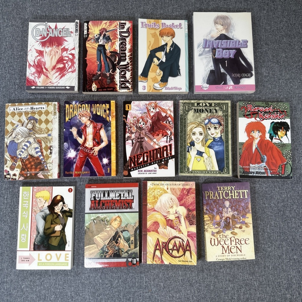 Manga Book Lot 13 Volumes Fruits Basket‎ Rurouni Kenshin Fullmetal Alchemist